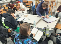 Warsztaty z tworzenia linorytu - III 2026 r. - fot. Grzegorz Rusinek